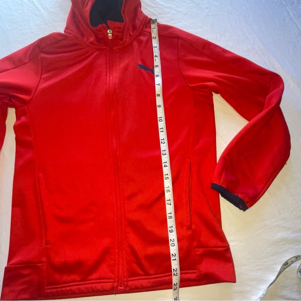 PUMA Boys Medium 10/12 Red Zip Up Track Jacket - Picture 6 of 14